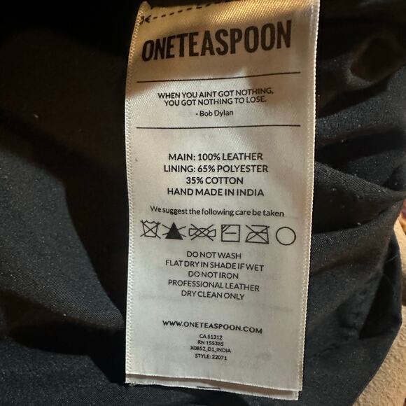 One Teaspoon Brown Leather Skirt - Picture 5 of 5